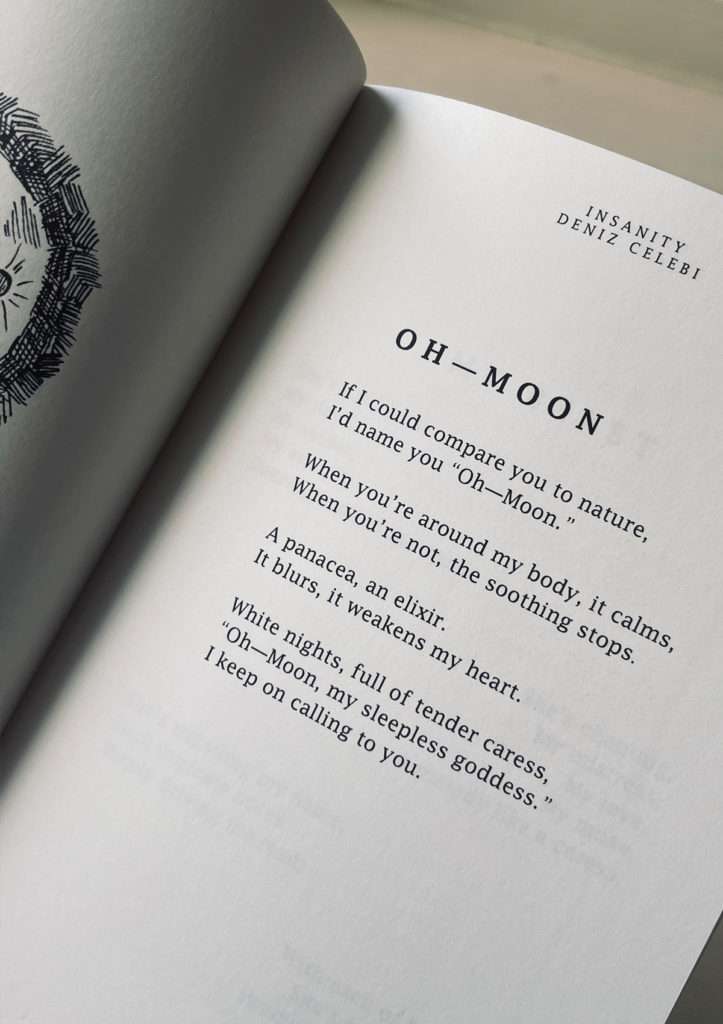Oh Moon Poem by Deniz Celebi (Insanity Poetry Collection)