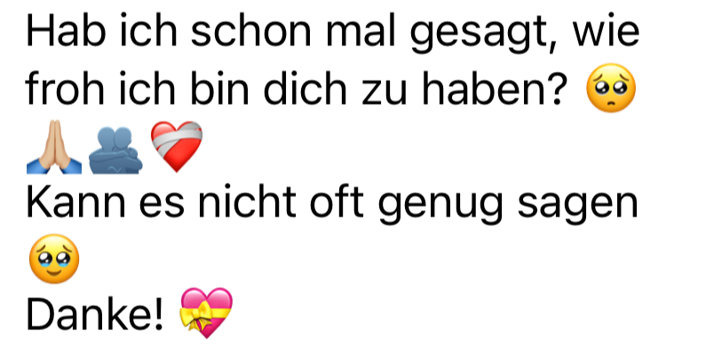 Emotionaler Shift im Alltag spürbar – Rückmeldung