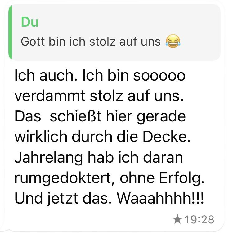 Feedback nach Coaching bei emotionaler Abhängigkeit